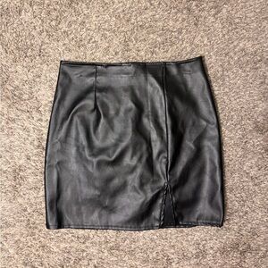 Windsor Black Faux Leather mini Skirt